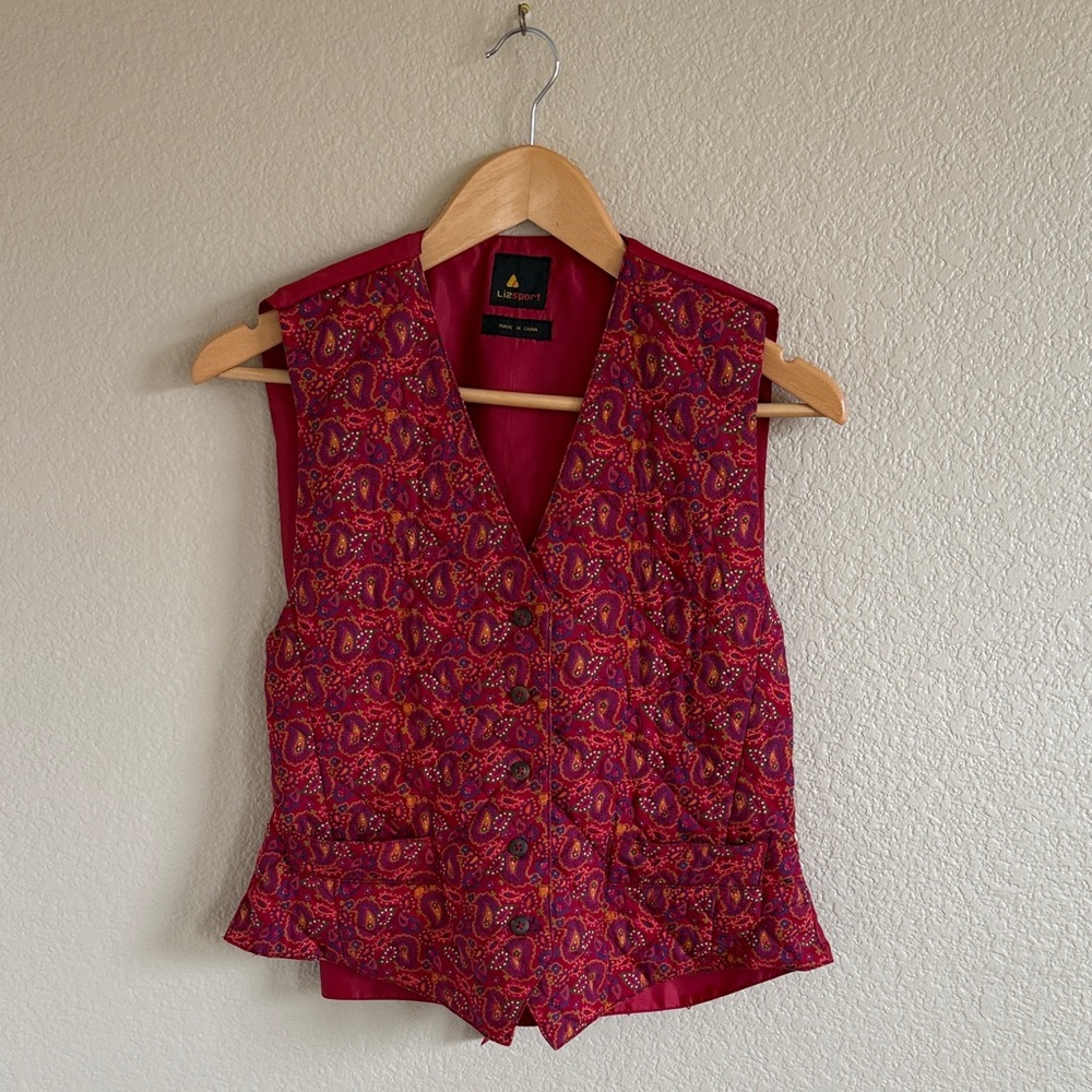 Paisley Red Women's Vest
